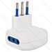 ADATTATORE A 3 VIE 10A - SPINA S11 - BIANCOAigostar