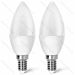 LAMPADINA LED C37 E14 9W - LUCE CALDA 840LM - 2PZAigostar