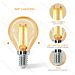 LAMPADINA LED G45 E14 4W AMBRATA - LUCE CALDA 2200KAigostar