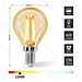 LAMPADINA LED G45 E14 4W AMBRATA - LUCE CALDA 2200KAigostar