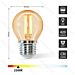 LAMPADINA LED G45 E27 4W AMBRATA - LUCE CALADA 2200KAigostar