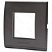PLACCA A 2 MODULI IN PLASTICA - NEROAigostar