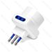 ADATTATORE A 3 VIE 10A - SPINA S11 - BIANCOAigostar