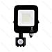 FLOODLIGHT LED CON SENSORE NERO 20W - LUCE FREDDAAigostar