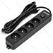 MULTIPRESA A 4 VIE CON INTERRUTTORE 16A - NERO 3MAigostar
