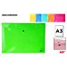 MP BUSTA TRASPARENTE LUCIDA CHIUSURA BOTTONE A3 COMp