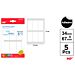 MP ETICHETTE ADESIVE STAMPABILI 67X34MM 30PZ BIANCMp