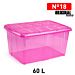 SCATOLA MULTIUSO N  18 60L VIOLETA TRANSLUCIDAPlastic Forte