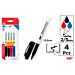 MP PENNARELLO LAVAGNA PUNTA TONDA 2/3MM 4PZ 2N/B/RMp