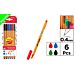 MP PENNARELLO PUNTA FINE 0.4MM 6PZ 2*N/2*B/R/VMp
