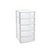CASSETTIERA SENA 5 CASSETTI - BIANCOPlastic Forte