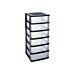 CASSETTIERA SENA 6 CASSETTI - NEROPlastic Forte