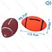 PALLINA DA RUGBY SONORO - GIOCO PER CANINobleza