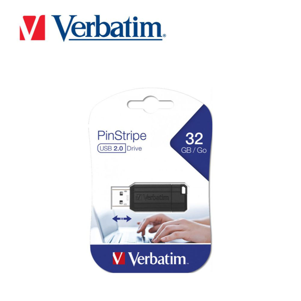 USB 32GB 2.0 VERBATIM PINSTRIPE BLACK BL1Verbatim