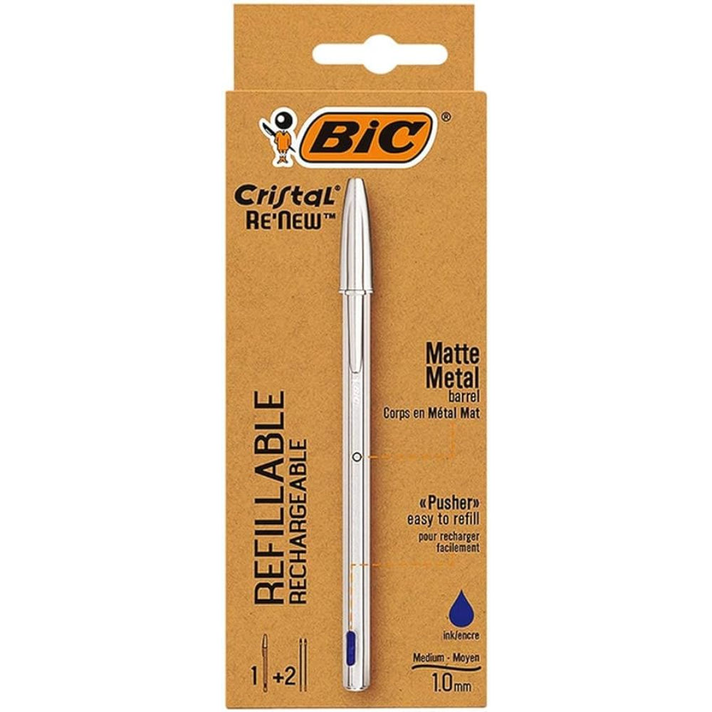 BIC PENNA BLU CRISTAL RE'NEW + 2 REFILLBic