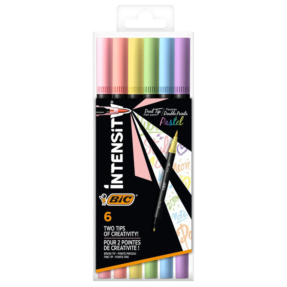 BIC INTENSITY DUAL TIP PASTEL 6PZBic