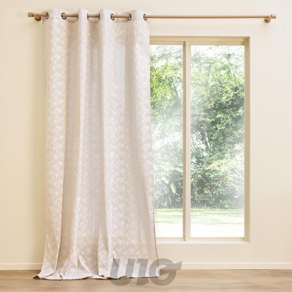 TENDA CON OCCHIELLI 140 X 280 CM POLICOTONE STAMPATO SAHARISDouceur D'intÉrieur