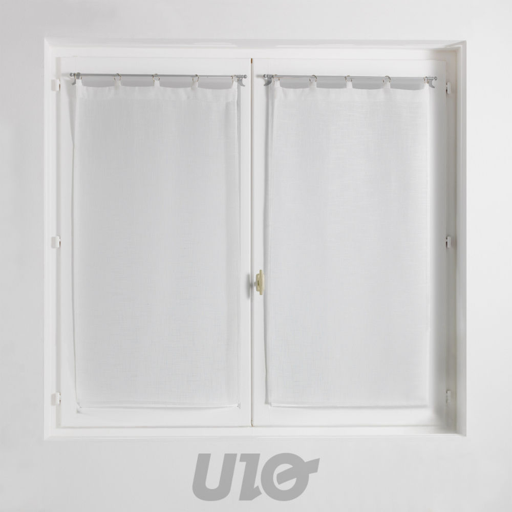 TENDAGGIO DRITTO ANELLI 2 X 60 X 160 CM VELO TESSUTO MILZA BDouceur D'intÉrieur