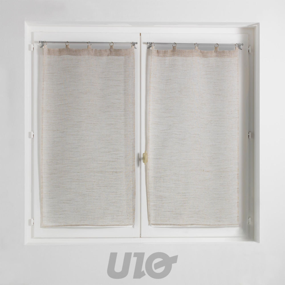 TENDAGGIO DRITTO ANELLI 2 X 60 X 160 CM VELO TESSUTO MILZA BDouceur D'intÉrieur
