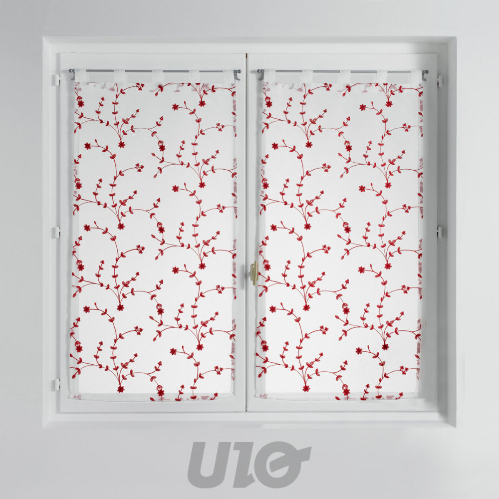 TENDAGGIO DRITTA PASSANTI 2X60X120 VELO SABBIA RICAMA PETITEDouceur D'intÉrieur
