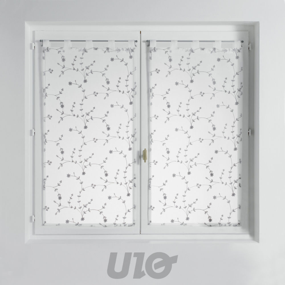 TENDAGGIO DRITTA PASSANTI 2X60X120 VELO SABBIA RICAMA PETITEDouceur D'intÉrieur