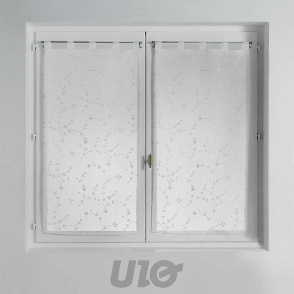 TENDAGGIO DRITTA PASSANTI 2X60X160 VELO SABBIA RICAMA PETITEDouceur D'intÉrieur