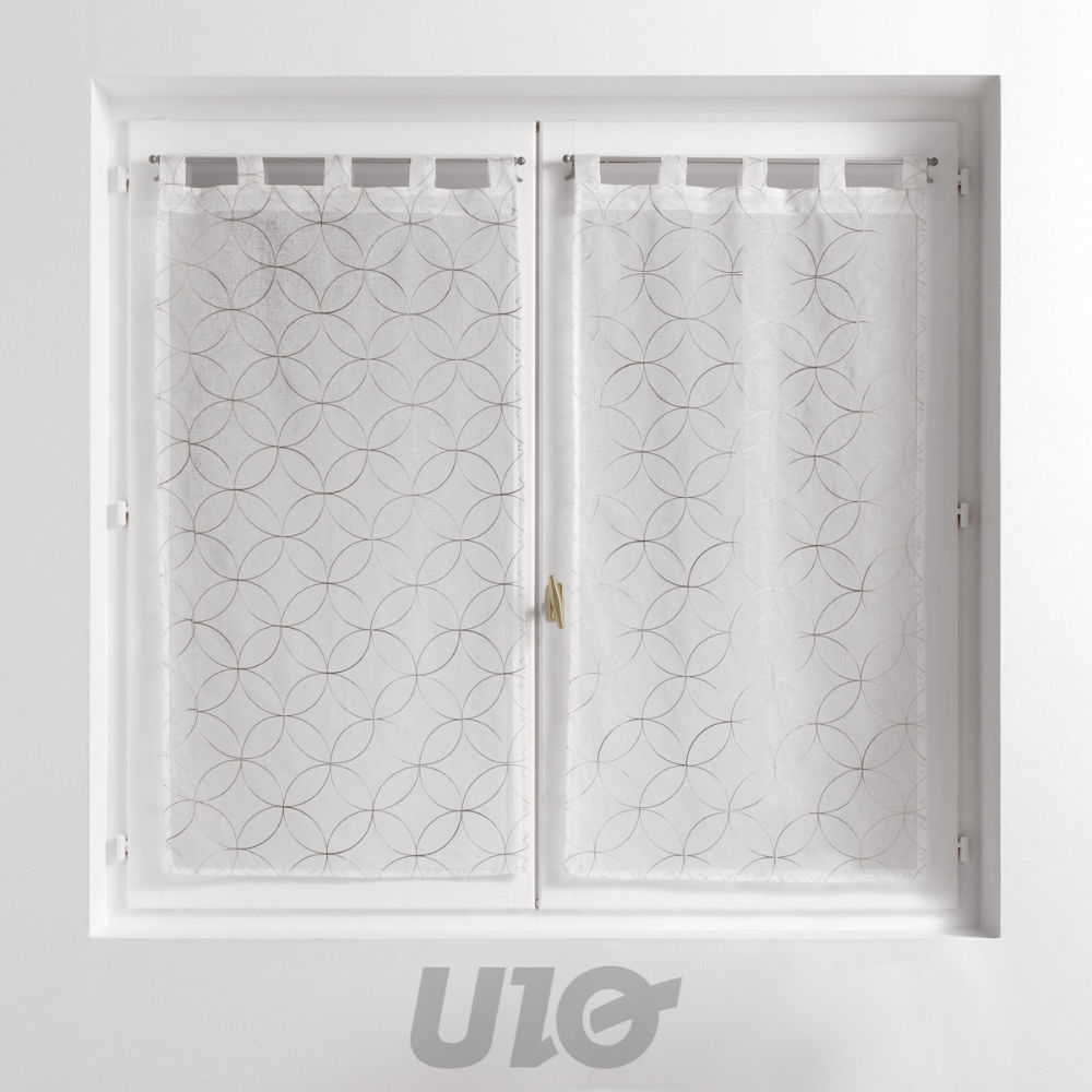 TENDAGGIO DRITTA CON PASSANTI 2X60X120 CM VELO SABBIA RICAMADouceur D'intÉrieur