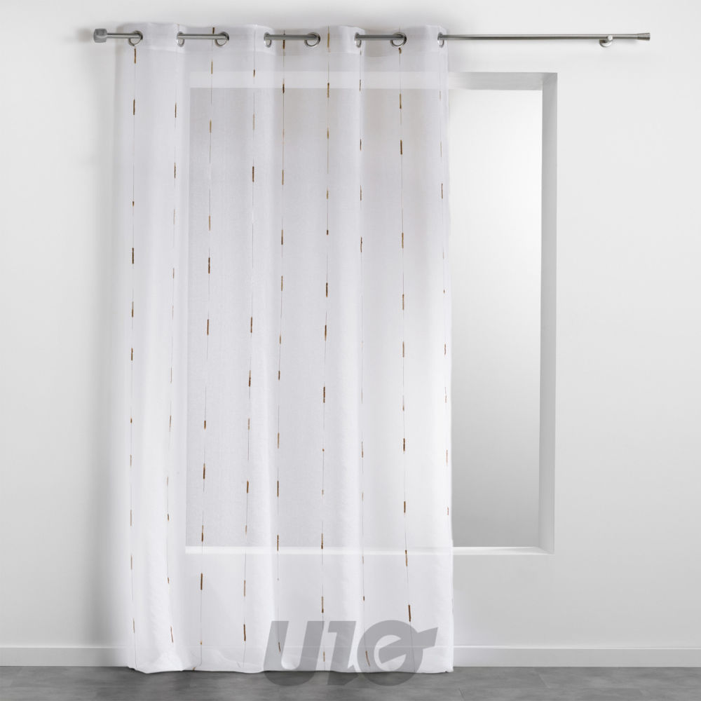 TENDAGGIO CON OCCHIELLI 140 X 280 CM VELO SABBIA FDouceur D'intÉrieur