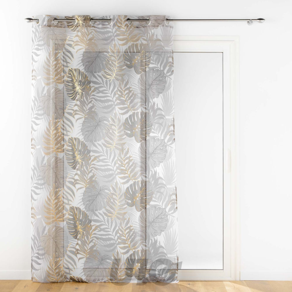 TENDAGGIO CON OCCHIELLI 140 X 280 CM VELO SABBIA SDouceur D'intÉrieur