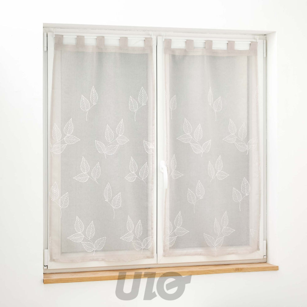TENDAGGIO DRITTA CON PASSANTI 2 X 60 X 160 CM VELO SABBIA RIDouceur D'intÉrieur