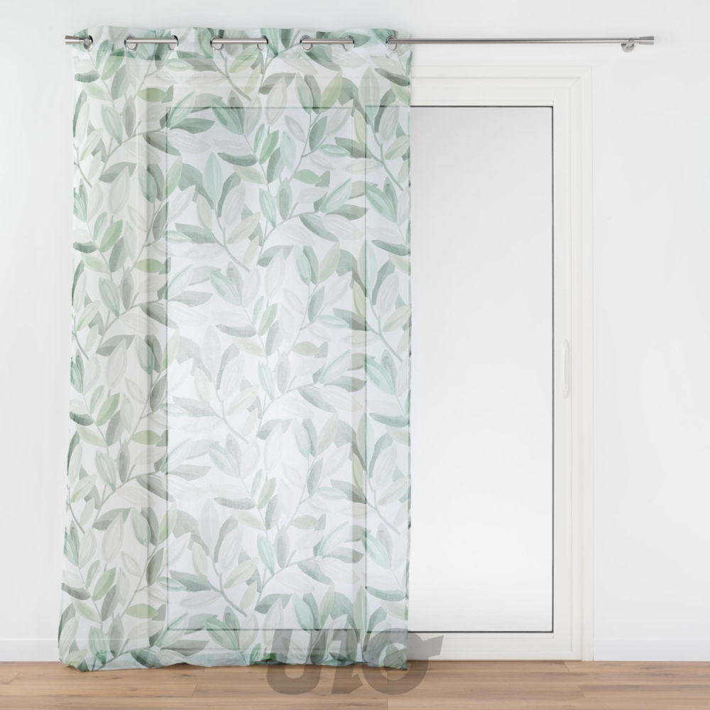 TENDAGGIO CON OCCHIELLI 140 X 280 CM VELO SABBIA STAMPATO ELDouceur D'intÉrieur