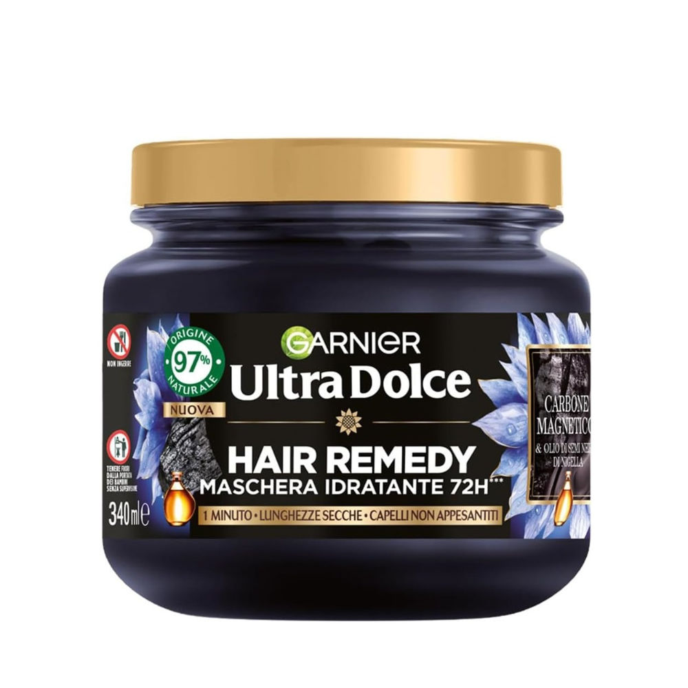 Ultra Dolce Hair Mask Idratante 72h 340ml - Carbone MagneticoGarnier