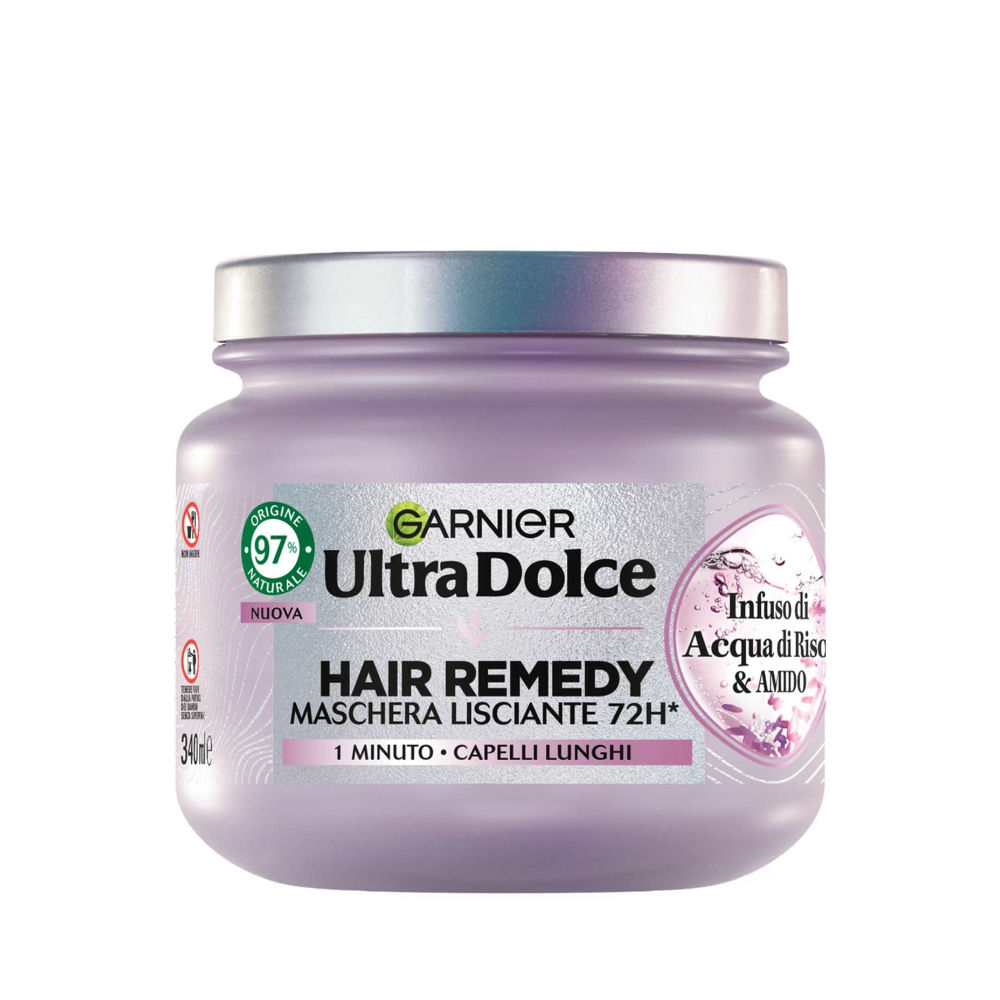 Ultra Dolce Hair Mask Lisciante 72h 340ml - Riso & AmidoGarnier