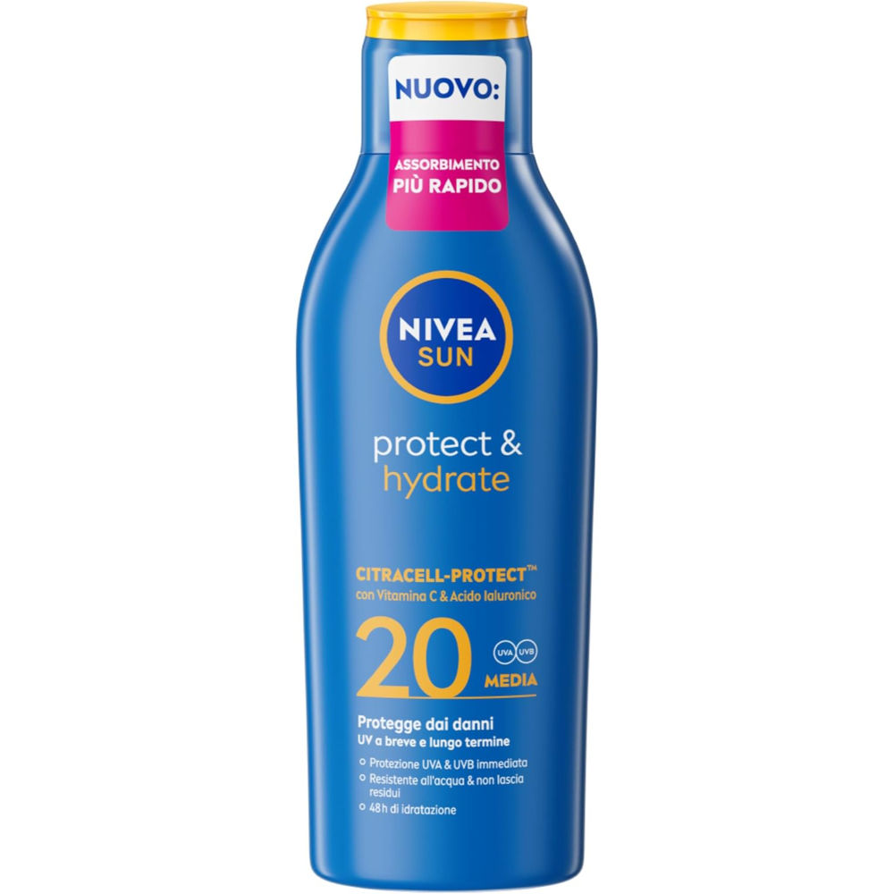 NIVEA - LATTE SOLARE PROTECT HYDRATE SPF20  200MLNivea
