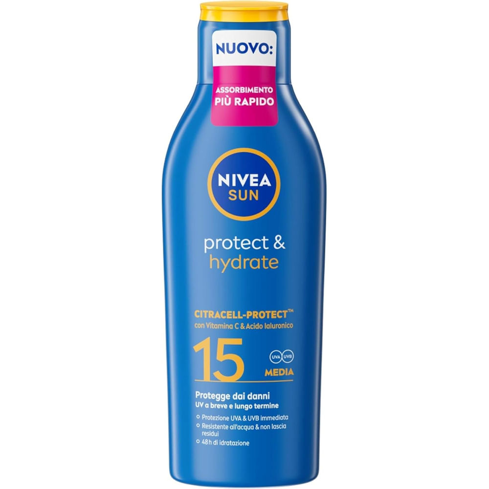 NIVEA - LATTE SOLARE PROTECT HYDRATE SPF15  200MLNivea