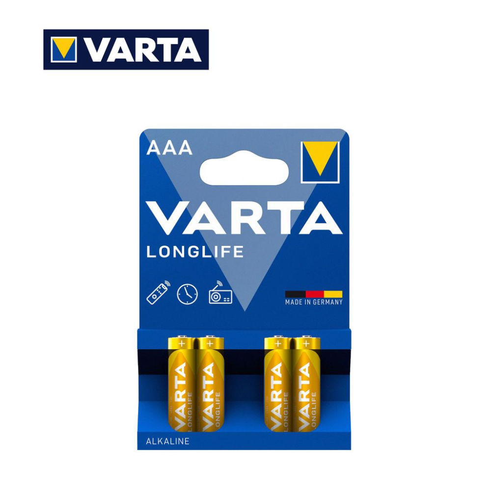 AAA LONGLIFE VARTA ALKALINE 1.5V PILA BL4Varta
