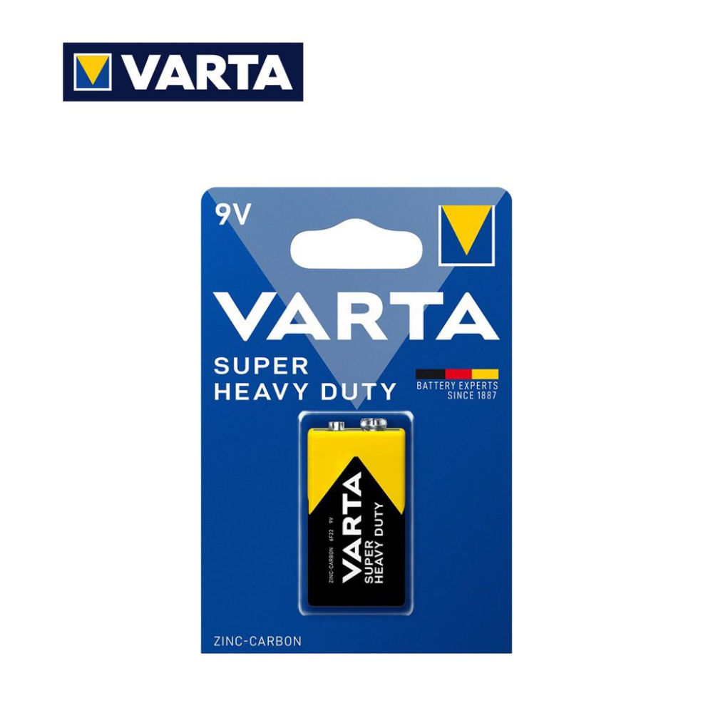 9V ZINCO CARBONE VARTA SUPER PILA BL1Varta