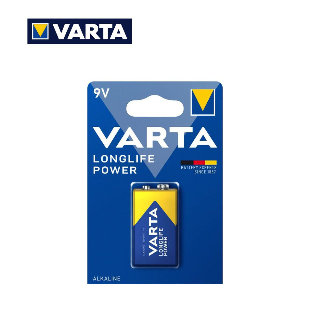 9V LONGLIFE POWER VARTA ALKALINE PILA BL1Varta