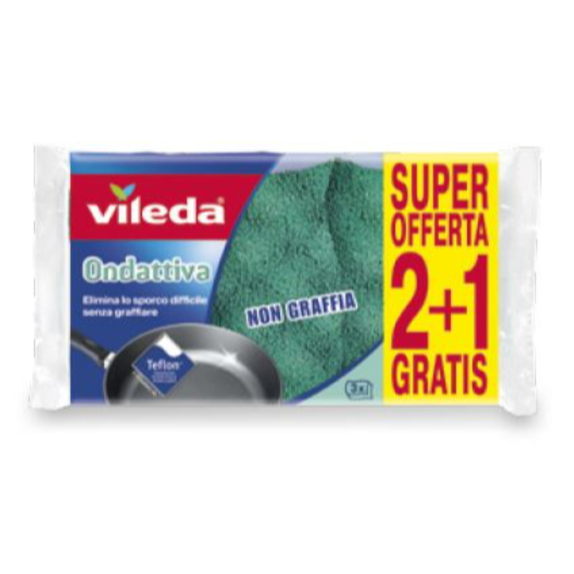 VILEDA SPUGNA ONDATTIVA MILLEUSI 2+1Vileda