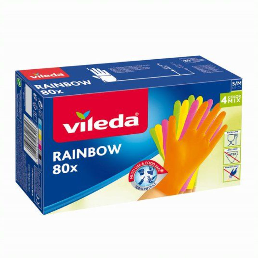 VILEDA GUANTI RAINBOW - S/M - 80PZVileda