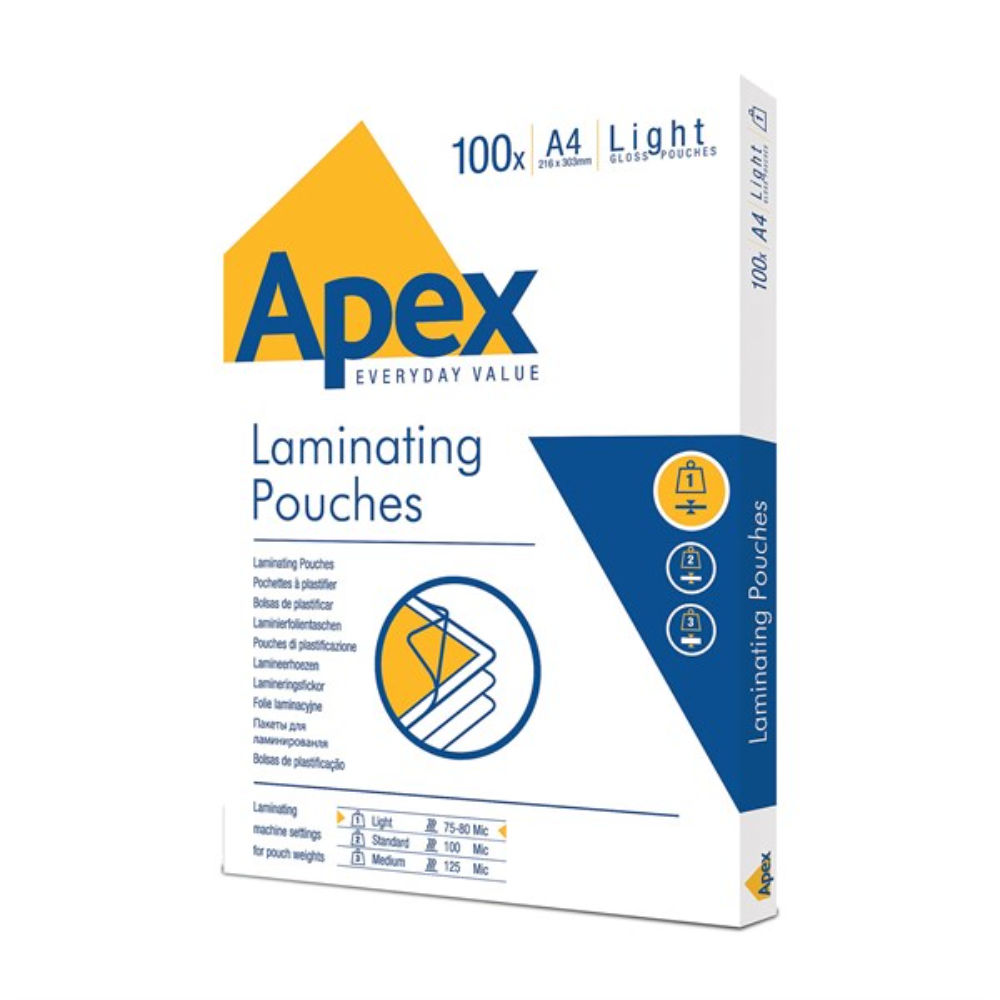 POUCHES PLASTIFICAZIONE LIGHT A4 75/80mic - 100PZFellowes