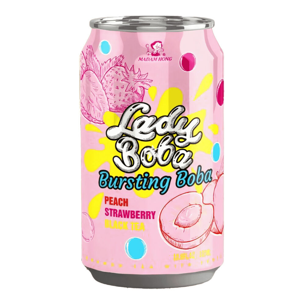 BUBBLE BLACK TEA PESCA-FRAGOLA 320MLAsian Food