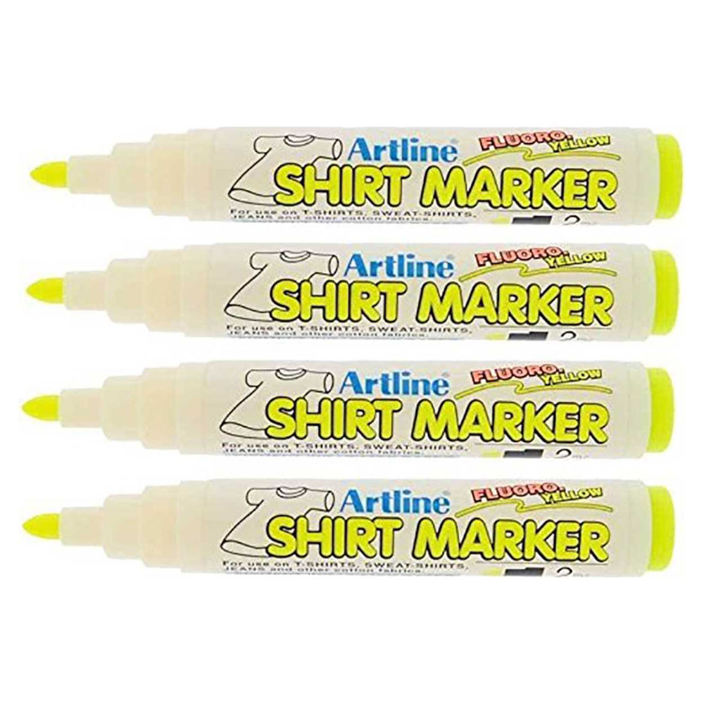 PENNARELLO MARKER X TESSUTI T-SHIRT GIALLO FLUOArtline