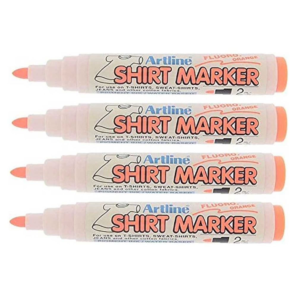 PENNARELLO MARKER X TESSUTI T-SHIRT ARANCIO FLUOArtline