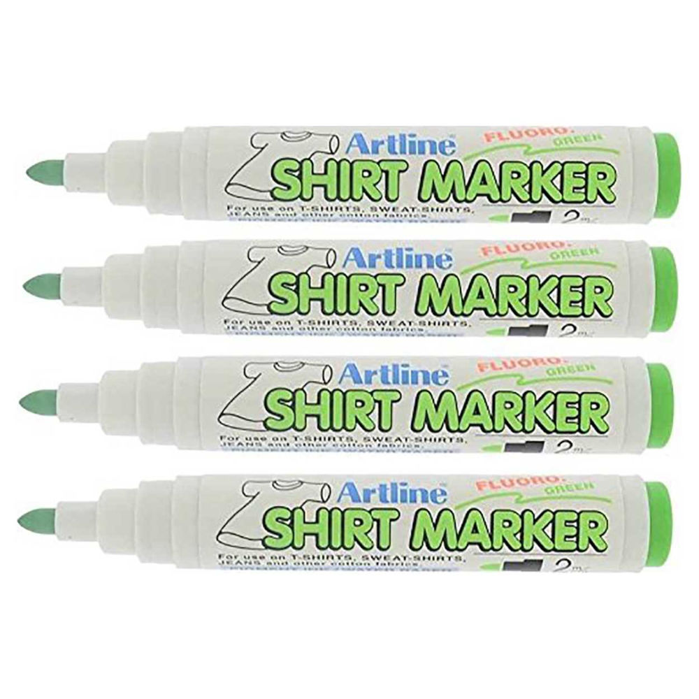PENNARELLO MARKER X TESSUTI T-SHIRT VERDE FLUOArtline