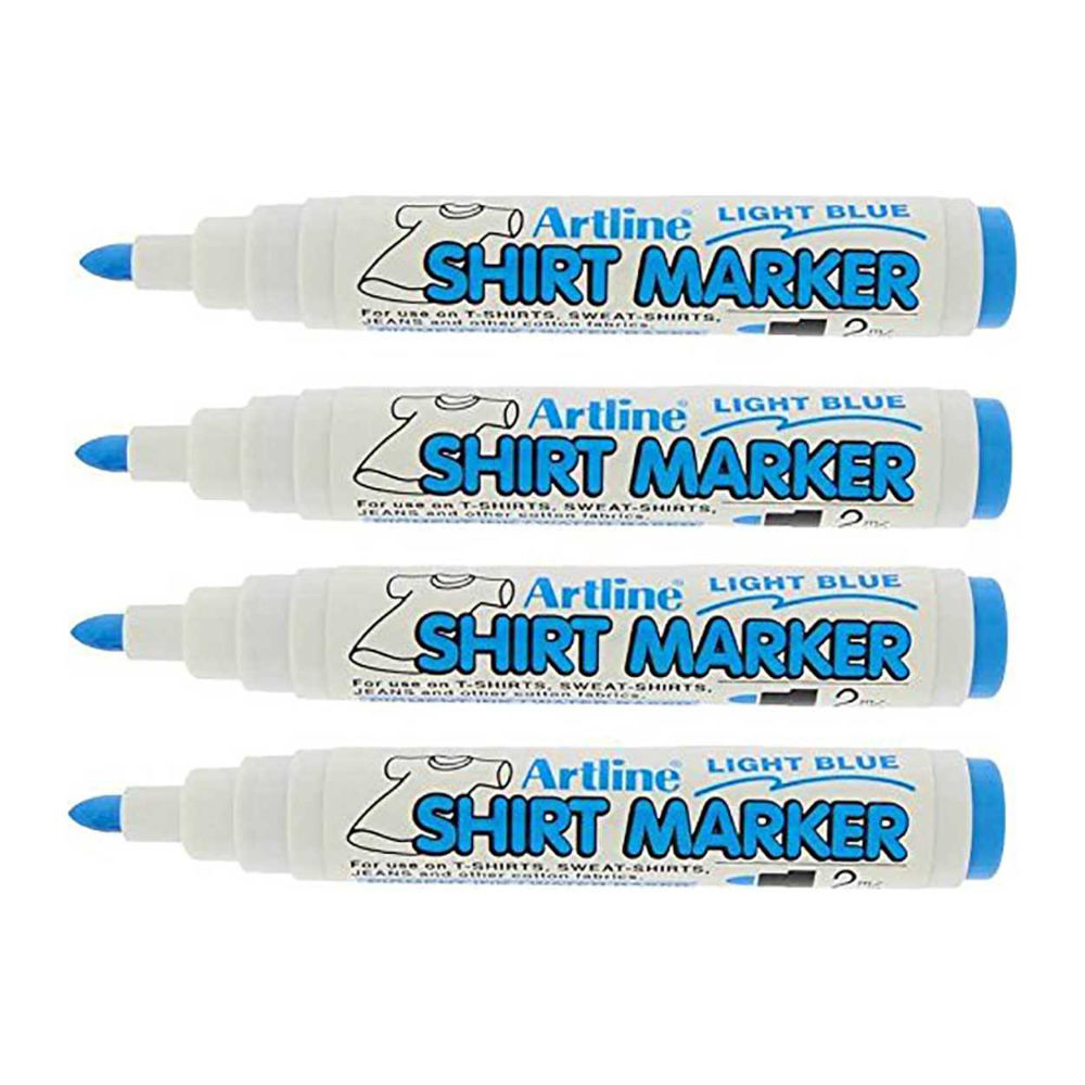 PENNARELLO MARKER X TESSUTI T-SHIRT AZZURROAz