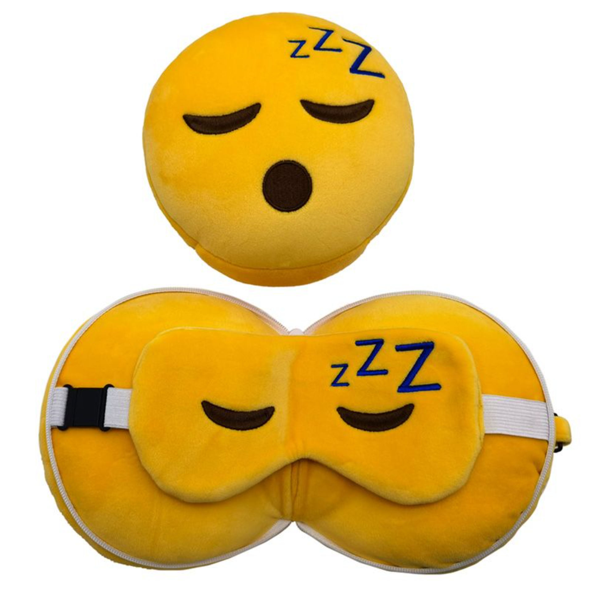 Cuscino da Viaggio con Maschera Relaxeazzz - Snoozie la Faccina AddormentataPuckator