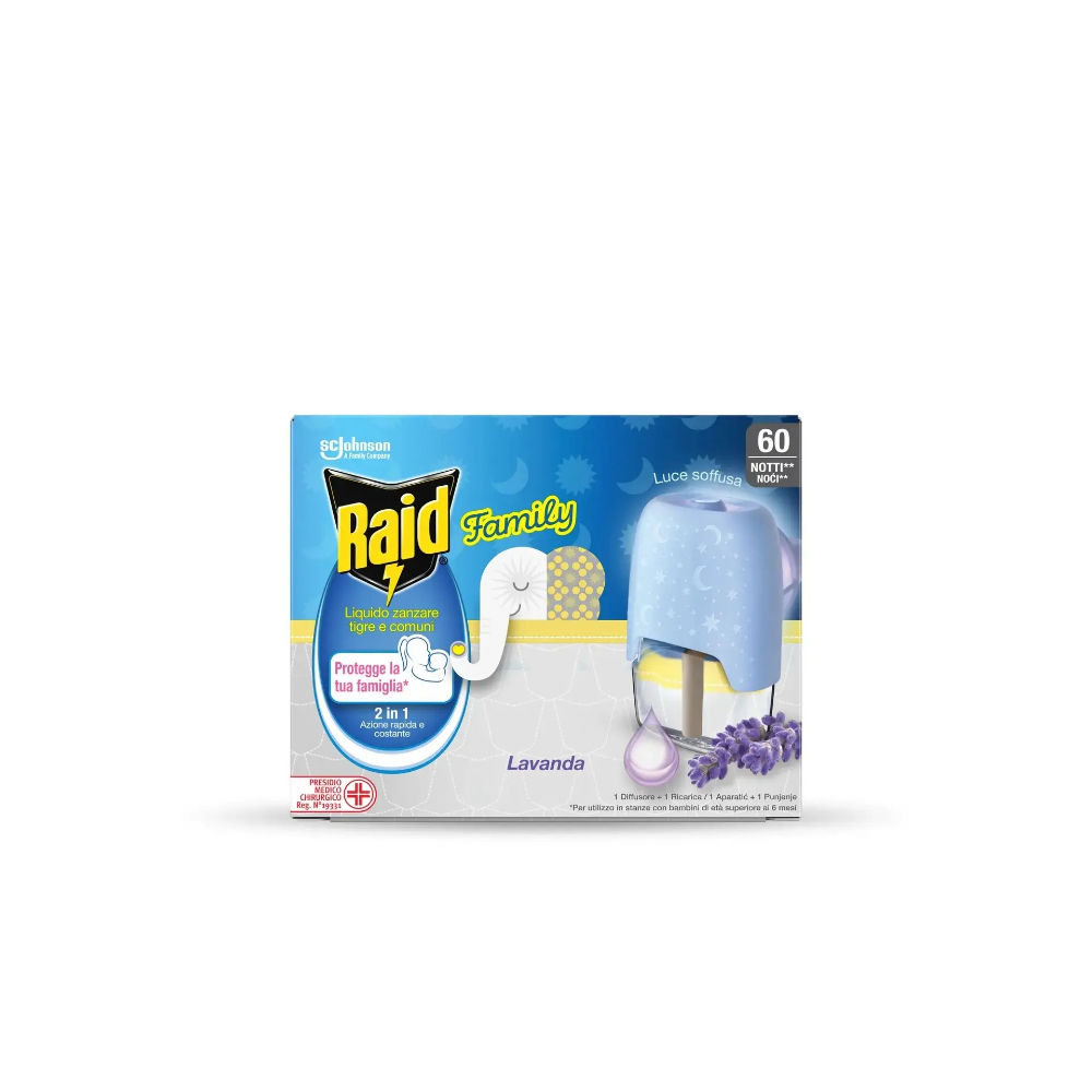 RAID LIQUIDO FAMILY BASE + 1 RICARICA LAVANDARaid