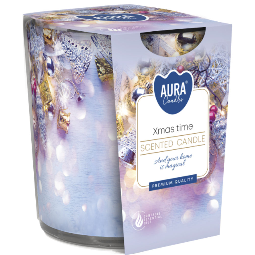 CANDELA DECORATA - XMAS TIME - 100GAura