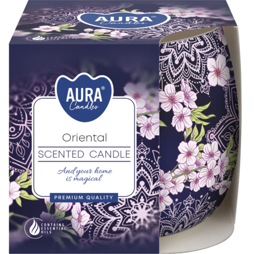 CANDELA DECORATA - ORIENTAL - 100GAura